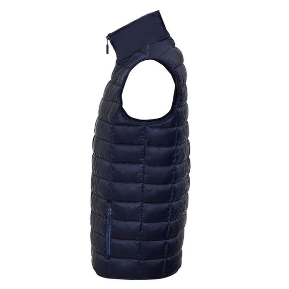 SOLS Mens Wave Padded Water Repellent Bodywarmer/Gilet / Navy - Picture 3 of 5